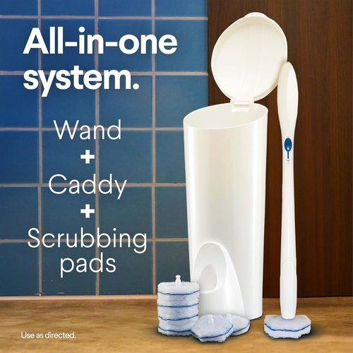 Clorox ToiletWand Disposable Toilet Cleaning System - Essential Spring Cleaning Kit with 16 Scrubbing Pad Refills