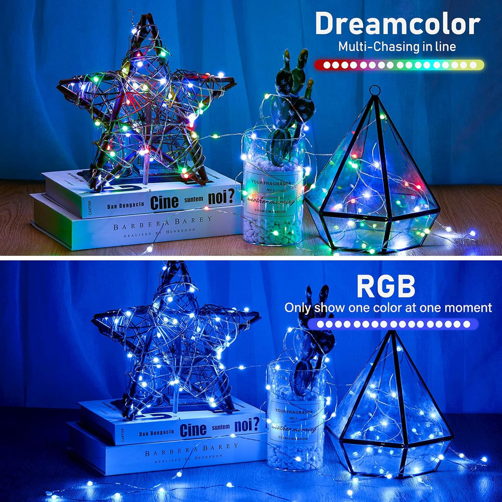 Smart Fairy String Lights - 33 Ft USB Bluetooth Twinkle Lights with Timer, Remote & Music Sync