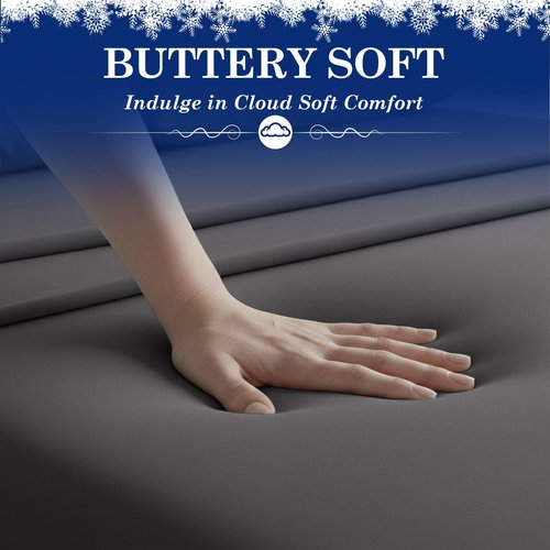 SLEEPHORIA Cooling Sheets - BreezeWeave 4 PC Queen Size Cooling Bed Sheets for Hot Sleepers & Deep, Cool Rest - Cloud Soft, Silky Smooth, 16 in Deep Pocket, Ultra Durable (Graphite)