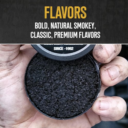 10 Cans, BaccOff Original Fine Cut, Black Tea Base with Bold, Smoky Flavors