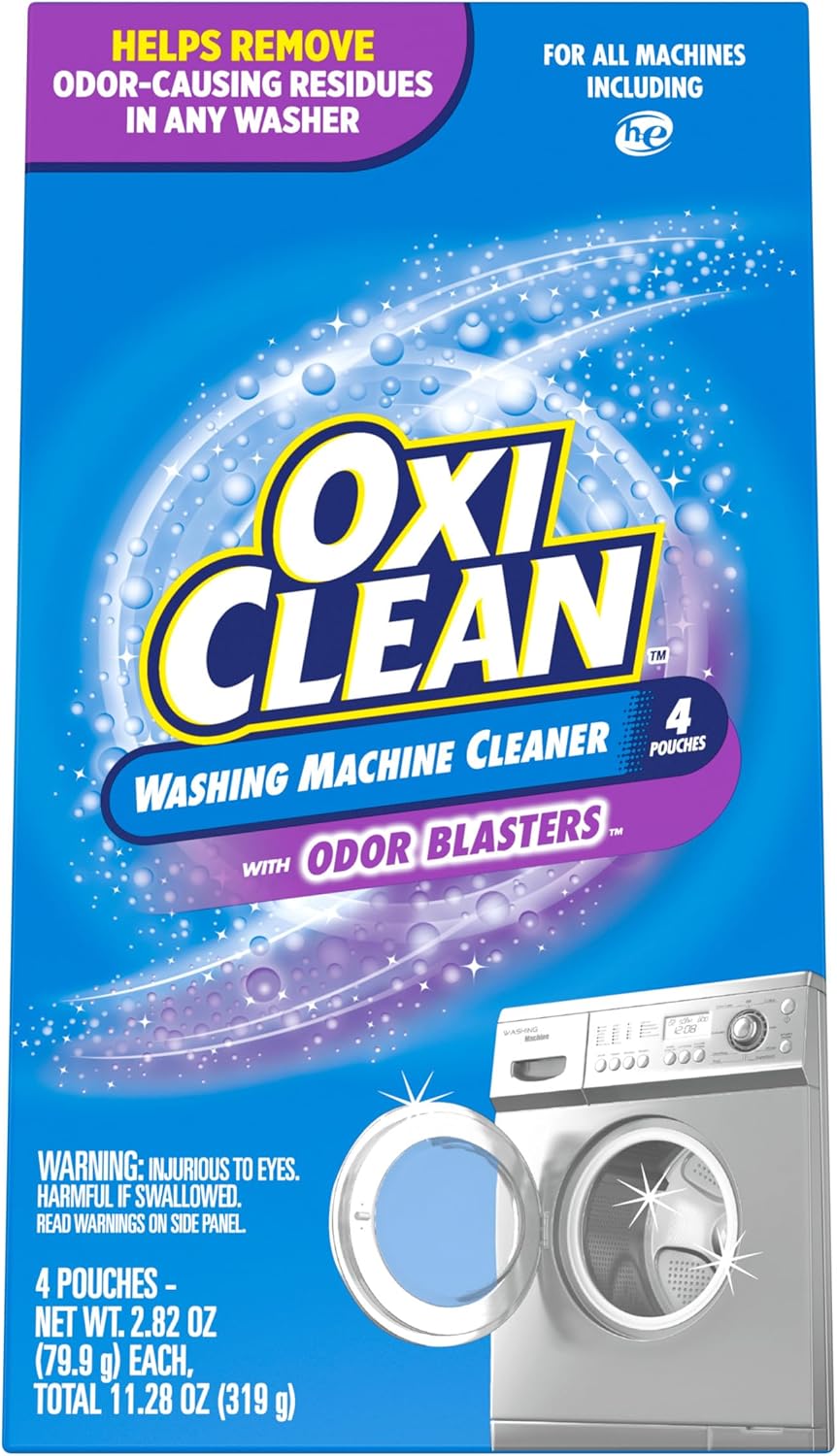 OxiClean Washing Machine Cleaner - Odor Blasters for Freshness | 4 Count Pack