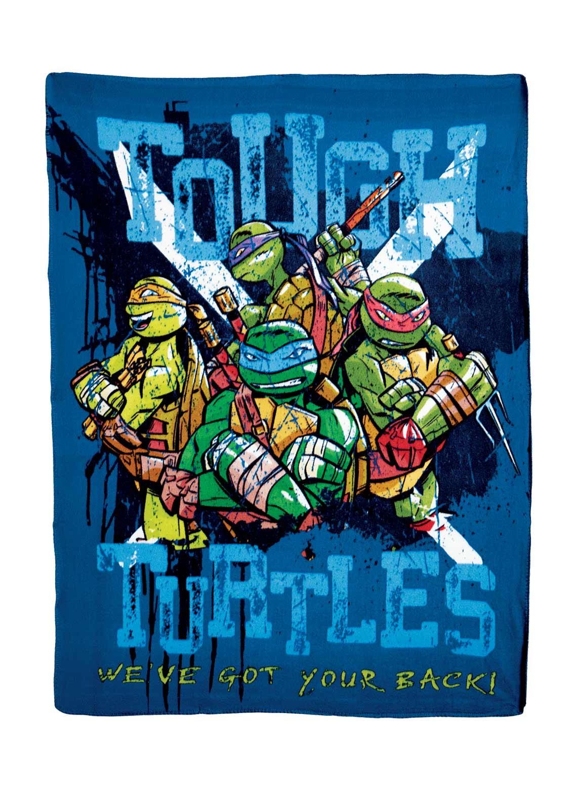 Northwest Nickelodeon's Teenage Mutant Ninja Turtles, 'Tough Turtles Blues' Fleece Throw Blanket, 45' x 60', Multi Color