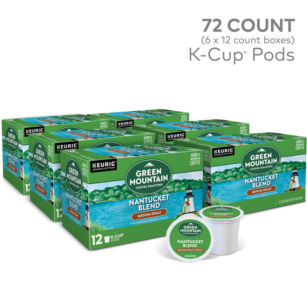 Green Mountain Coffee Roasters Hazelnut and Nantucket Blend Keurig K-Cup Pods, Light and Medium Roast Coffee