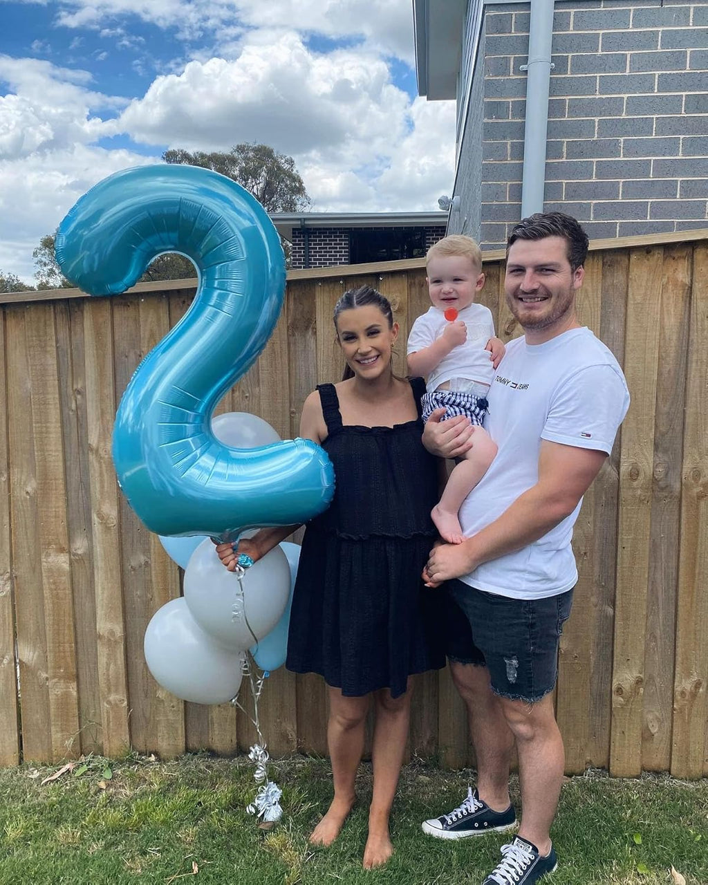 Pearlescent Blue 40-Inch Number Balloon - Perfect for Birthday Decorations | Ideal for All Ages