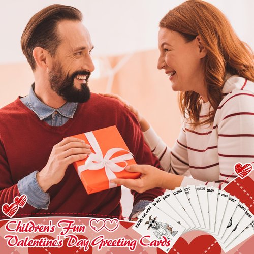 Yinder 24 Set Mini Valentines Day Cards with Envelopes Animal Retro Hip Hop Slang Funny Slang Valentine's Day Cards Assortment for Classroom Office Family Friends Valentines Gifts for Classroom Home