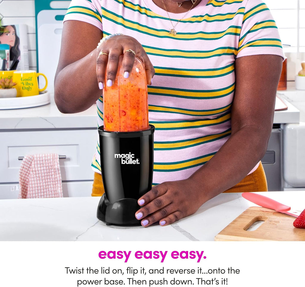 Magic Bullet Blender - 11 Piece Set in Black | Compact and Versatile Kitchen Essential