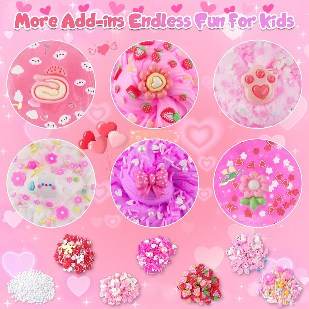 Skiennix 6-Pack Cloud Slime Kit - Fun Pink Slime Toys for Kids Ages 8-12 | Perfect Birthday Party Goodie Bag