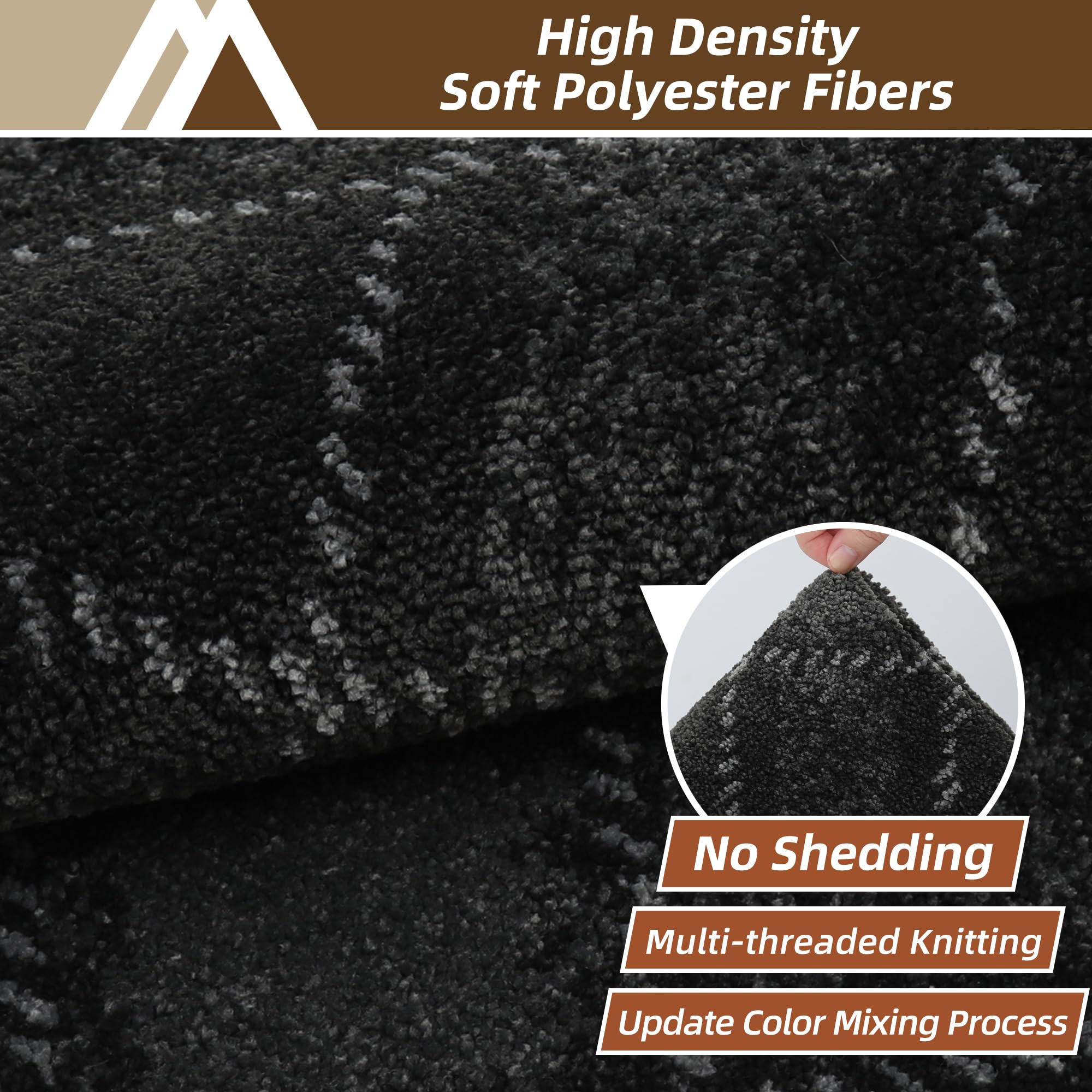 COSY HOMEER Kitchen Rugs and Mats Sets 2PCS Non-Slip Soft Kitchen Mats for Floor Absorbent and Stain Resistant Kitchen Floor Mat Washable Plaid Rugs for Kitchen,20"x32"+20"x48",Dark Grey