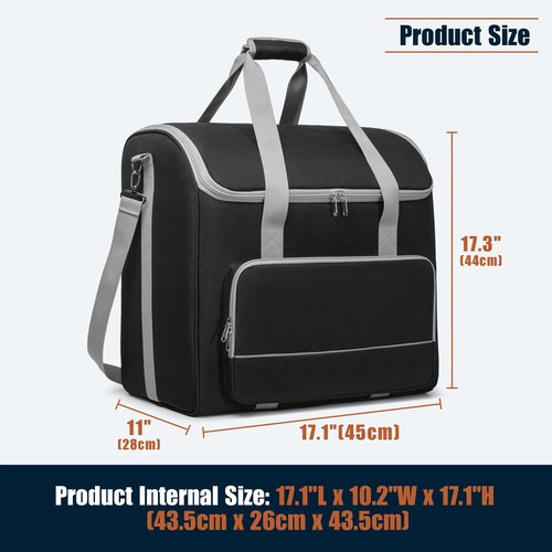 YARWO Travel Bag Compatible with Ninja Slushie Machine FS301, FS300 & FS299, Waterproof Carrying Case with Flexible Dividers and Board for Smoothie Machine, Bottle, Cups, Fits for Travel, Camp, Party