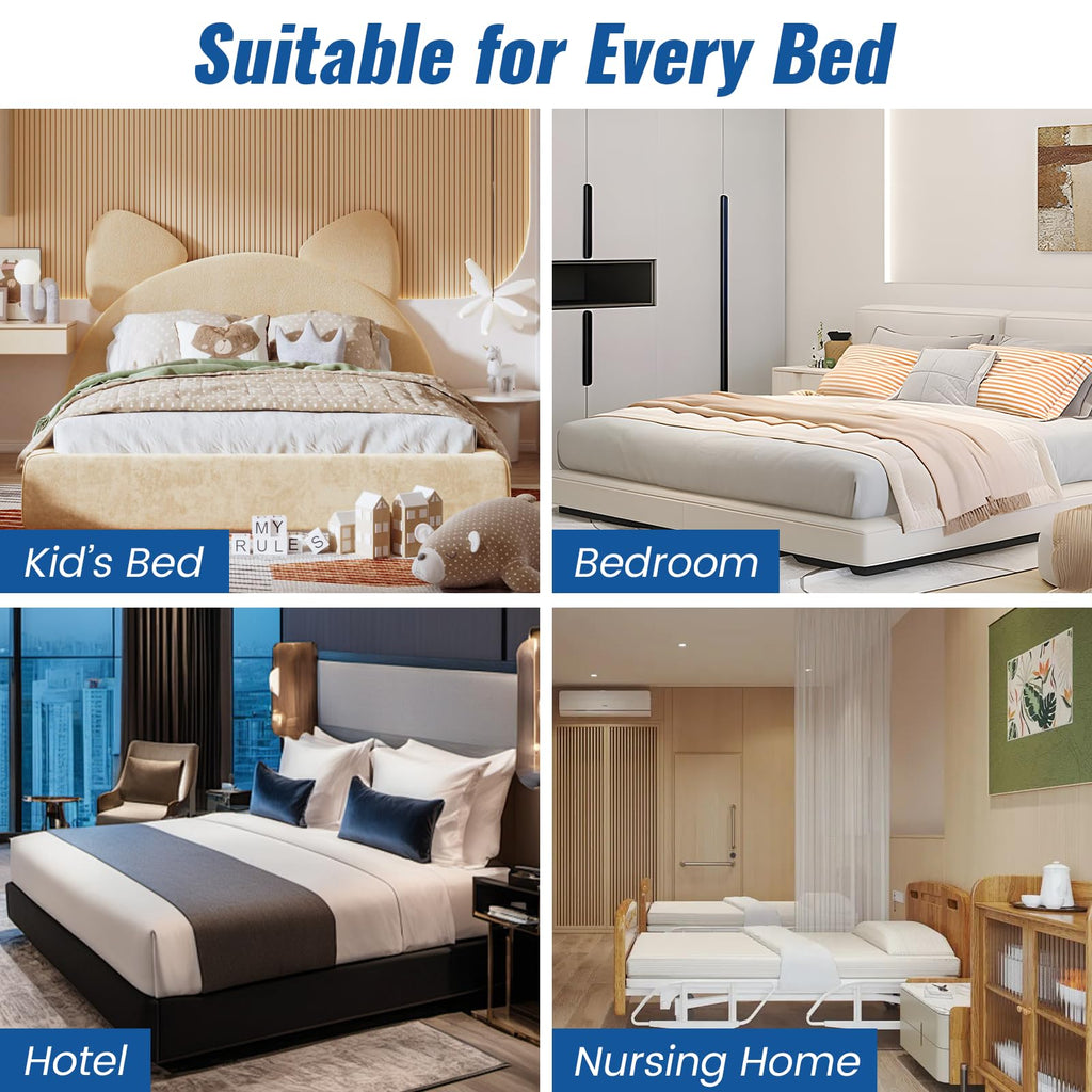 Vokolesd 4Pcs Bed Sheet Holders for Corners, Fitted Sheet Holder Keep Sheets Firm, Durable Heavy Duty Bed Sheet Clips, Bed Lock Sheet Holders,Fit All Mattress Easy Install (White)