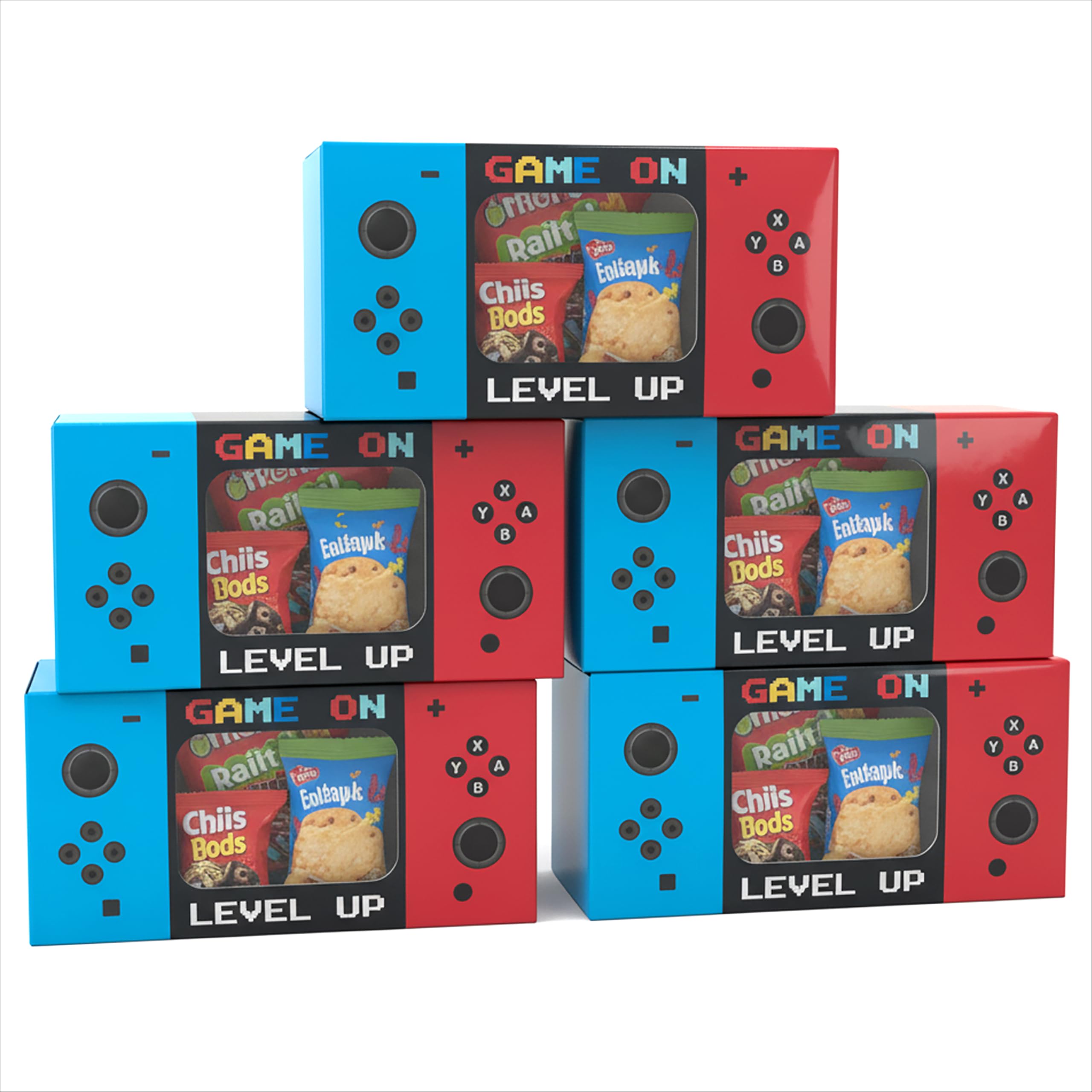 Sahjzk 12PCS Video Game Party Favor Boxes with Clear Window | Gamer Goodie Boxes for Kids Birthday Supplies | Gaming Themed Treat Boxes for Candy & Toys | Party Decorations & Gifts
