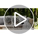 RABUSOFA 18x18 Waterproof Outdoor Pillow Covers - Black & Tan Set of 2