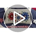 4th of July Patriotic Pillow Cover 12x20 - Red White Blue Decor