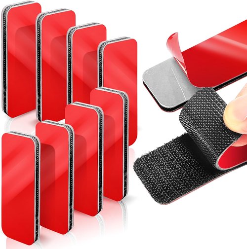 Heavy-Duty Adhesive Hook and Loop Strips by [Brand Name] - 1.2" x 3.2" Waterproof, Heat-Resistant Fastening for Indoor/Outdoor Use