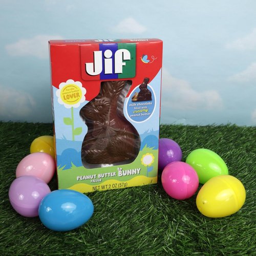 Jif Milk Chocolate Peanut Butter Bunny - Perfect Easter Basket Stuffer Candy | 2 Ounces (Pack of 3)