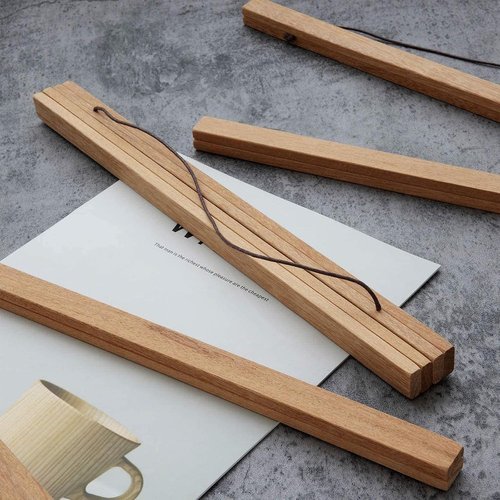 FALAMON Magnetic Poster Hanger Frame - 3 Pack Teak Wood | Fits 20x20, 20x28, 20x30 Posters & Art