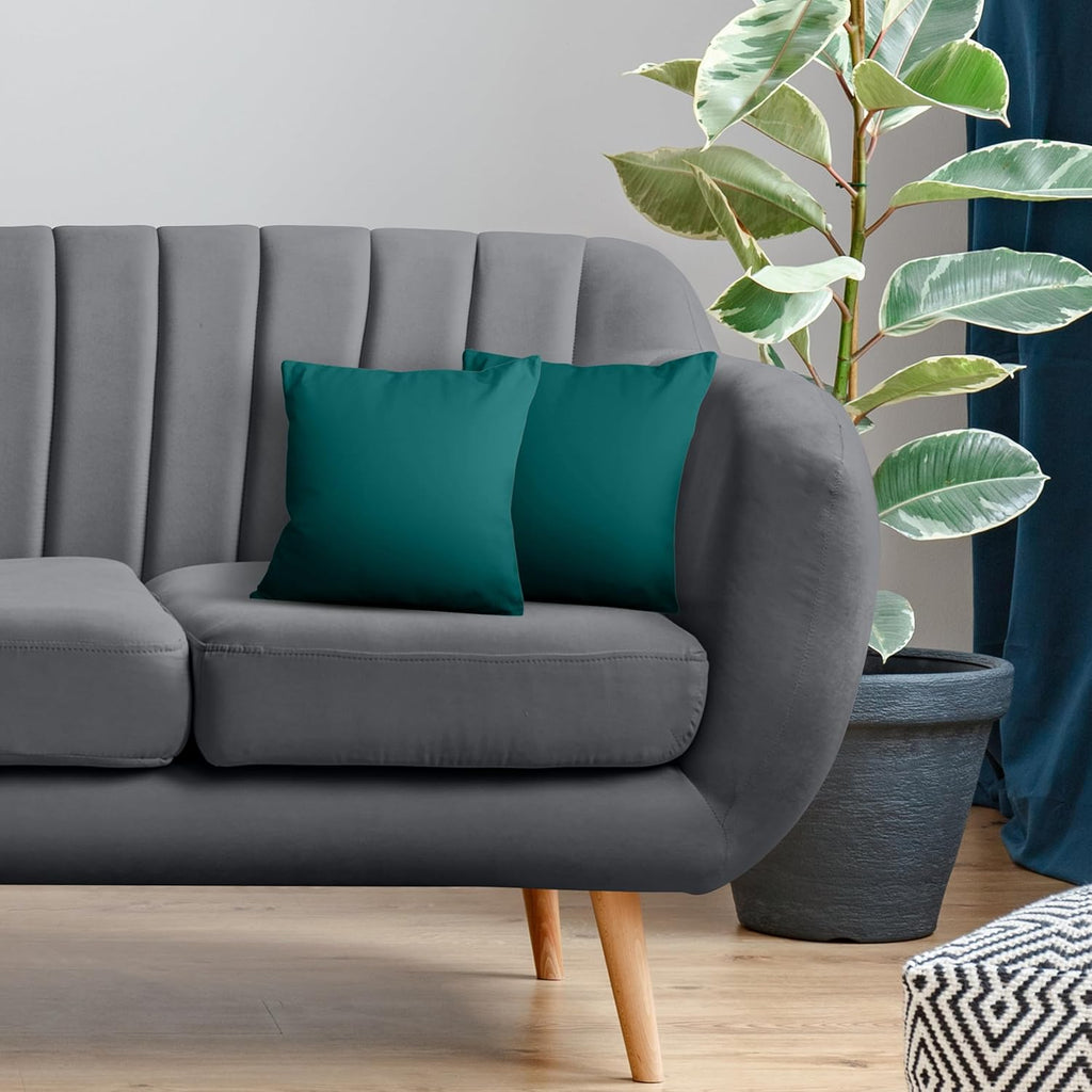 Utopia Bedding 16x16 Pillow Inserts - Set of 2 Dark Teal Decorative Cushions for Sofa & Bed - Soft & Fluffy