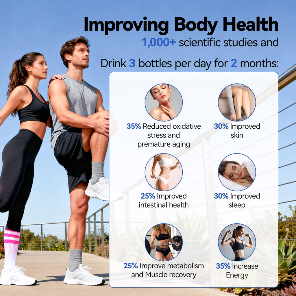 OEOP Hydrogen Water Bottle, 2200PPB in 3 Mins Hydrogen Water Generator, SPE PEM Technology, 14oz Portable Hydro Water Machine for Home, Travel, Gym | Best Health Gift for Family & Friends