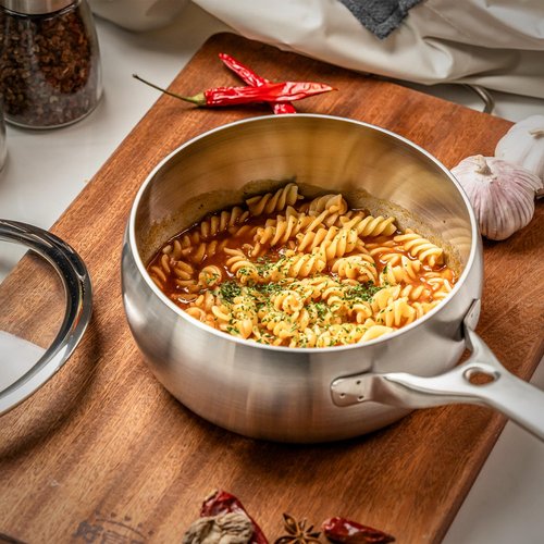 Beviss 18/10 Stainless Steel Saucepan, 1.5 Quart Small Sauce Pan with Clear Glass Lid, 3mm Thickness Heavy Duty Sauce Pot with Stay-Cool Handles, Induction Compatible, Dishwasher Safe & Oven Safe