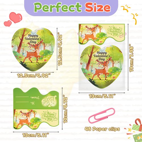 24 Packs Valentines Cards for Kids Classroom with Heart Jigsaw Puzzle Set,Valentines Day Gifts for Kids School,Classroom Must Haves Exchange Prizes Valentines Party Favors for Him Her Boys and Girls