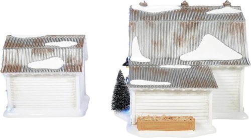 Department 56 Elvis Presley Graceland Stables Lit Building Set - 7.2 & 5 Inches, White