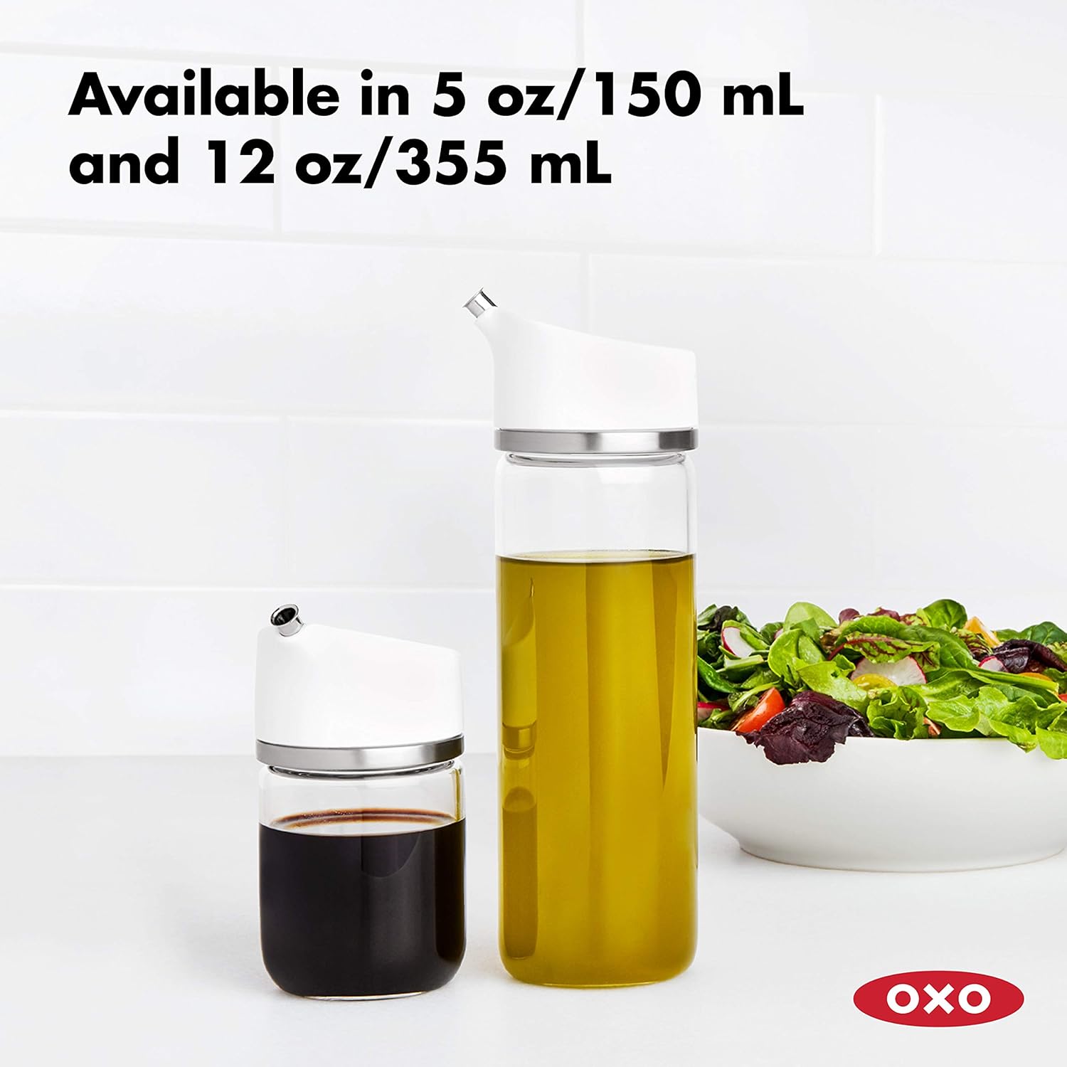 OXO Good Grips 12 oz Glass Oil Dispenser - Precision Pour Design for Easy Use