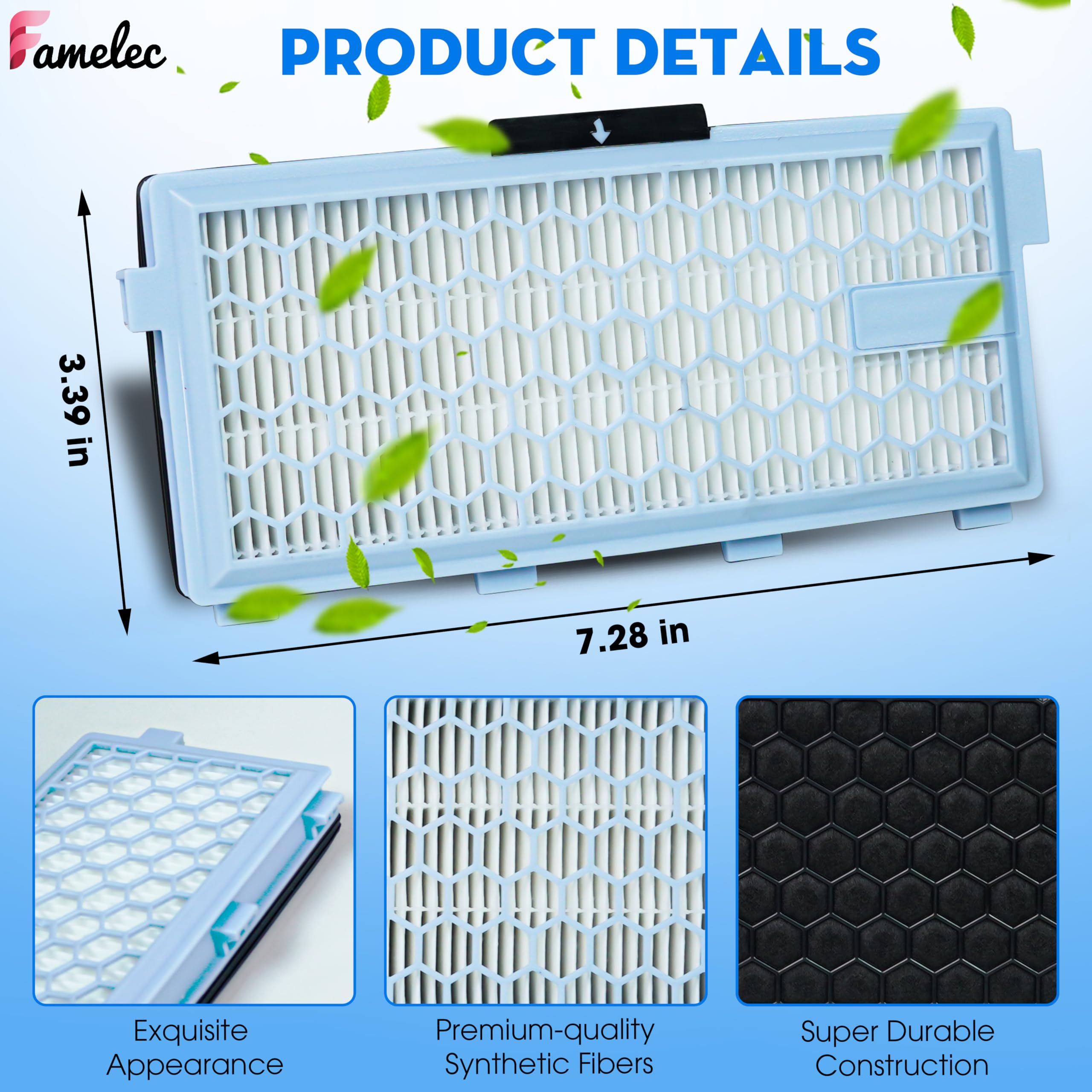 Combo For Miele Vacuum Cleaner Bags GN 8Pcs + 4Pcs Hepa AirClea 50 Filter, 3D Airclean For Miele GN Vacuum Cleaner Bags Model Complete C1, Complete C2, C3 S227 S240 S270 S400 S2 S5 S8 Series