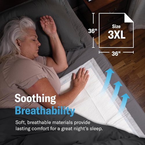 Chucks® MAX Disposable Adult Bed Pads - Breathable Incontinence Underpads | XXX-Large 36"x36" | Heavy Duty 10X Absorbency (20 Count)