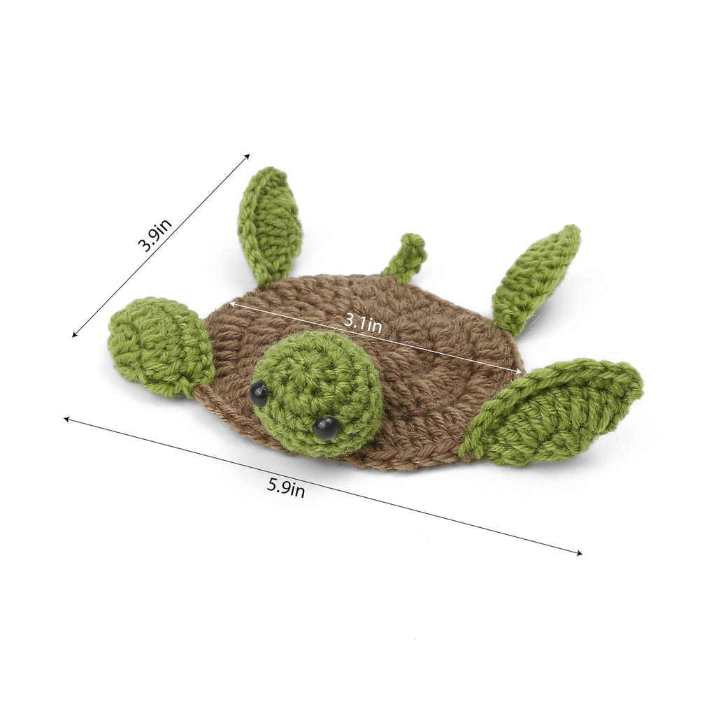 Turtle Coaster Rug for Drink Cup Mug, Handmade Crochet Knitting Animal Tortoise Shaped Mat Set, Creative Gift for Teacher Daughter Mom, Funny Desk Table Office Accessories Housewarming Home Decoration