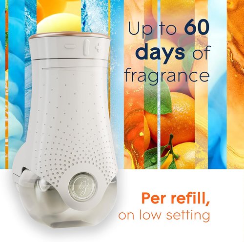 Glade PlugIns Refills Air Freshener - Coastal Sunshine Citrus Scent | Essential Oils, 0.67 Fl Oz, 5 Count