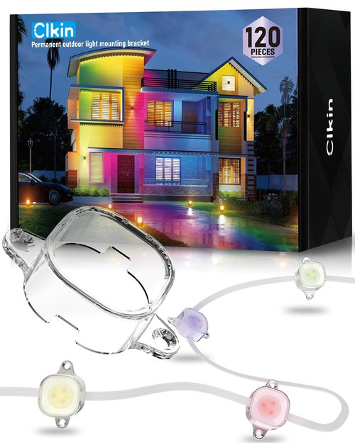 Outdoor LED Light Clips - for Govee pro Outdoor Lights (Model H706) It is an Ideal Solution to Replace 3M Adhesive Tape. Easy to Install, it Comes with 120 Brackets and 240 Screws