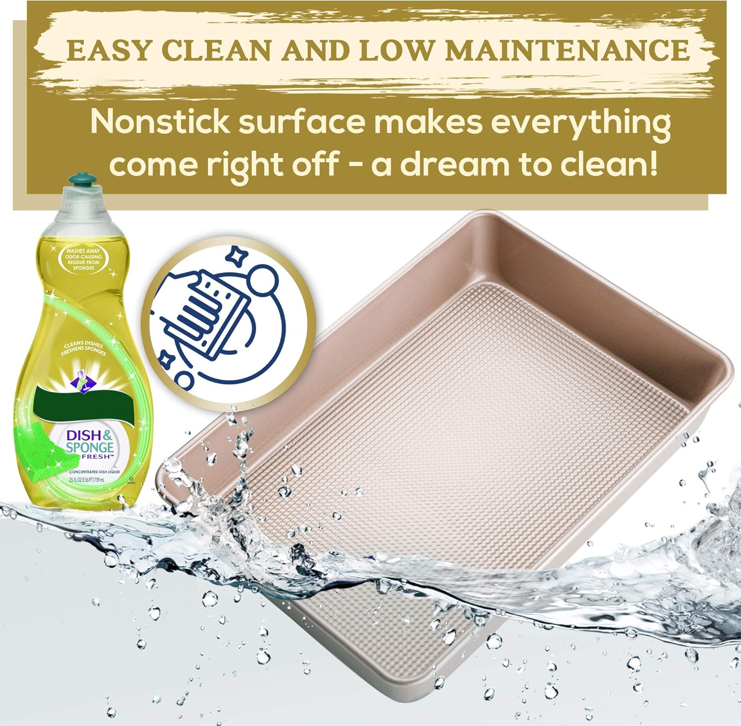 Ultra Cuisine 9x13 Inch Non-Stick Cake Baking Pan - Easy Clean & Food Safe Coating - Bake Like A Pro