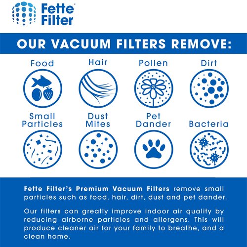 Fette Filter - Vacuum Filter Compatible with Select Hoover Vacuums. Compare to Part # 440010894 - Pack of 4