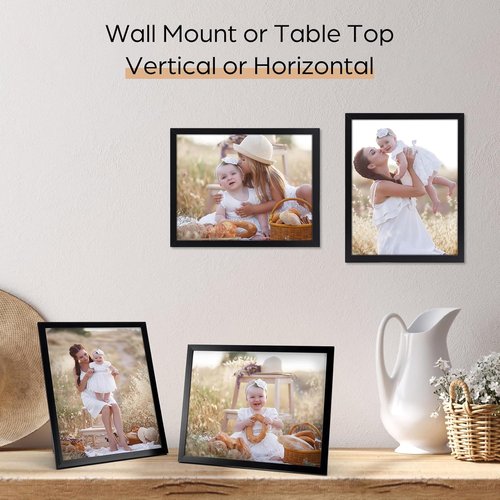 Giftgarden 8x10 Picture Frame - Sleek Black Design for Wall or Tabletop Display