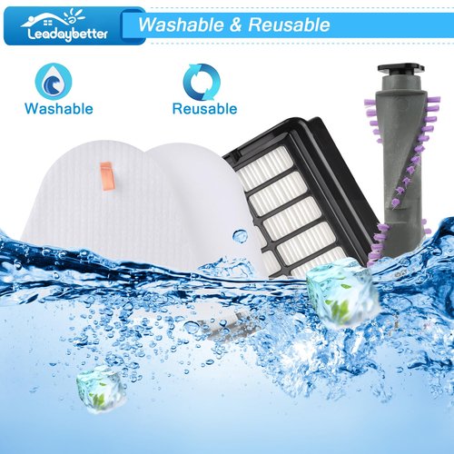 Leadaybetter Brush Roll Filter Replacement for Shark Navigator Lift Away NV350 NV351 NV352 NV356E S2 NV360 NV355 NV356 NV357 NV358 Vacuum Cleaner, with Belt and Wheels