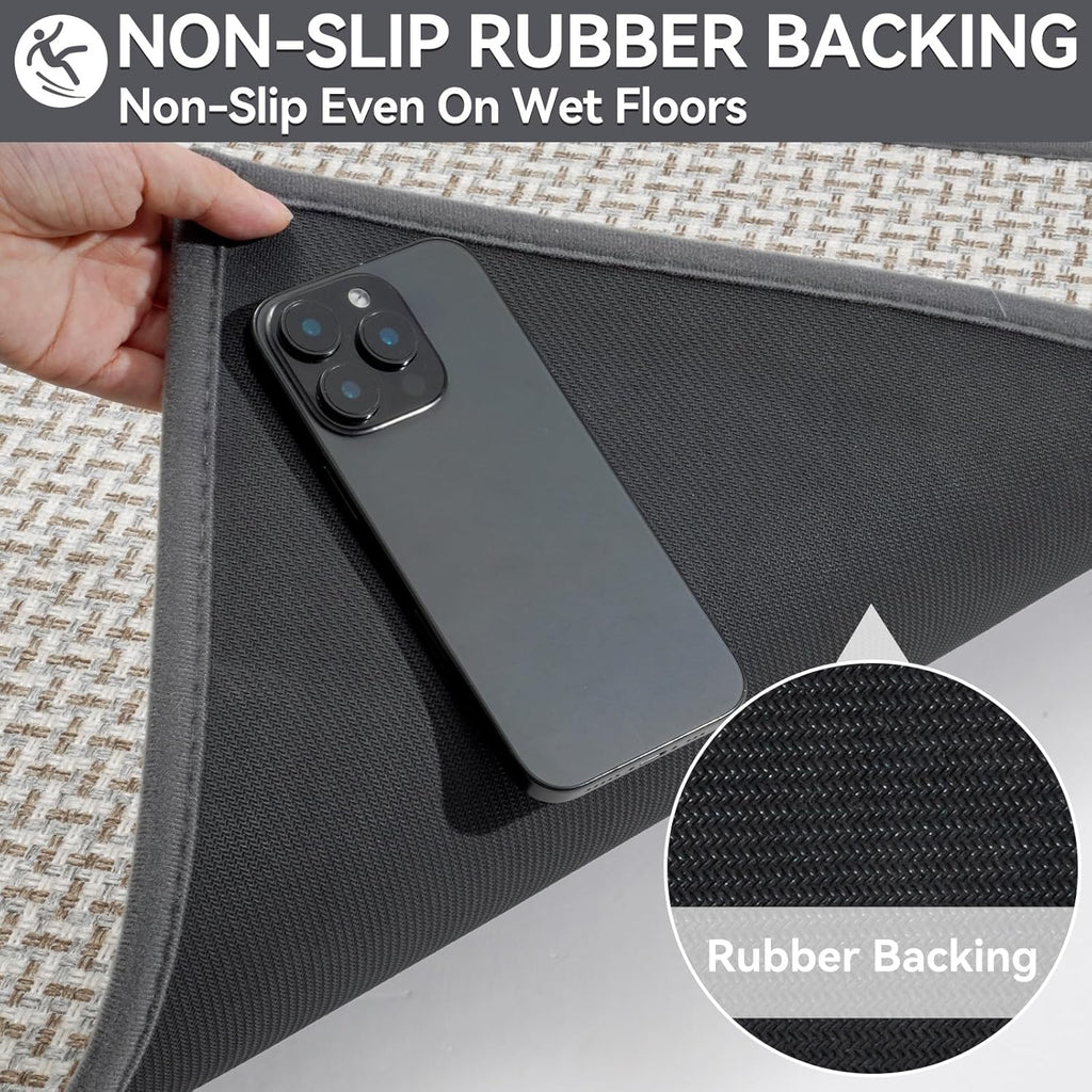 Regine Switzerland Door Mat - Indoor Entrance Dirt Resistant & Absorbent | 17"x30" Gray Non-Slip Design