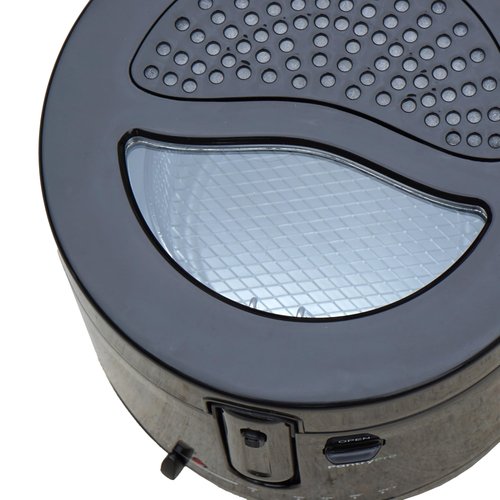 PantryPro 2.5 Liter Electric Deep Fryer with Cool Touch Sides and Nonstick Basket, Adjustable Temperature, Lid with Viewing Window, Black