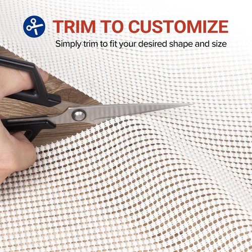 Jorvila Non-Slip Rug Pad Gripper - 9x12 Feet Anti-Skid Mat for Area Rugs | Thick Cushion for Hardwood Floors