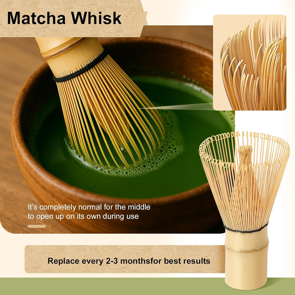 Traditional Matcha Whisk - 100-Prong Chasen for Authentic Japanese Tea Ceremony | Handcrafted Mixer for Premium Matcha