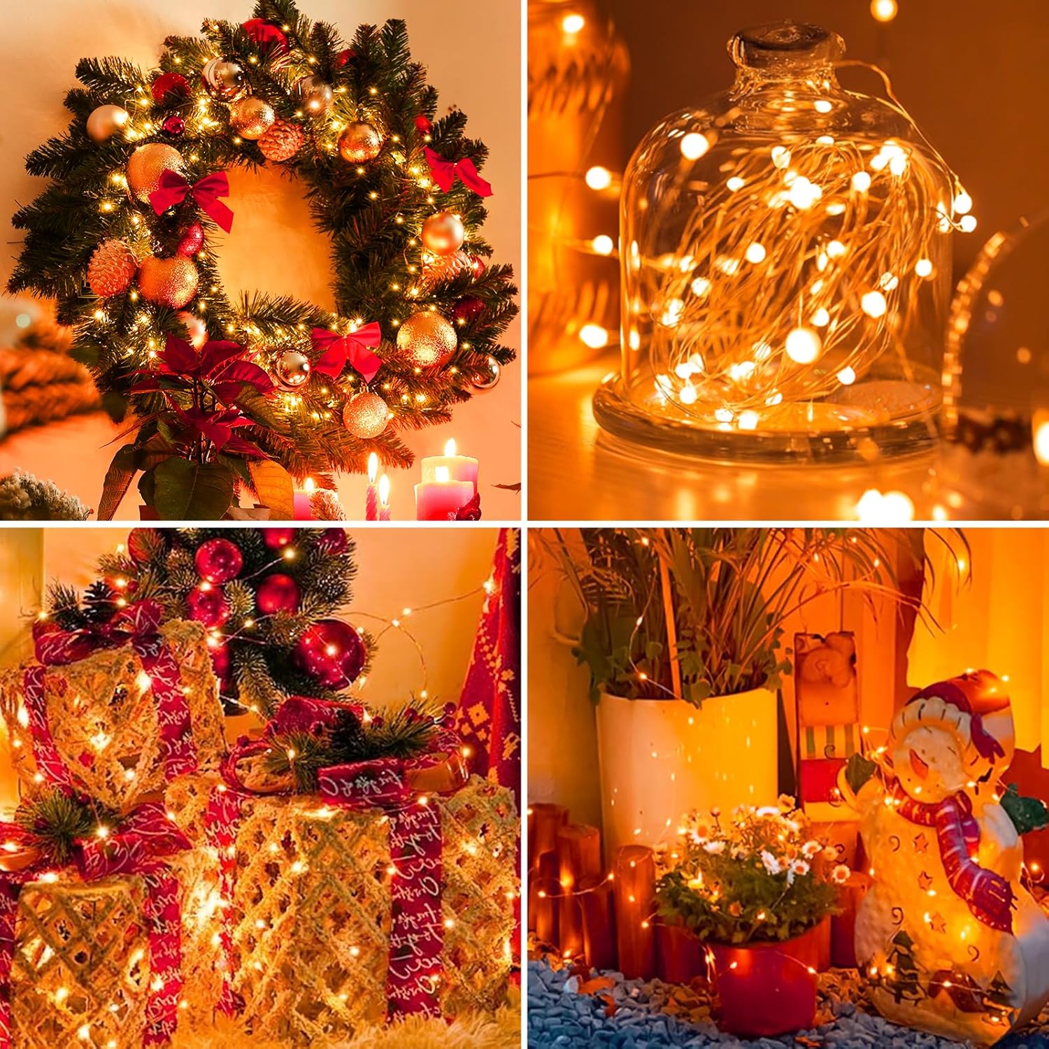 Skiennix 12 Pack Fairy Lights - 7ft 20 LED Battery Operated Twinkle Lights | Waterproof Mini String Lights for DIY Party & Wedding Decor - Orange