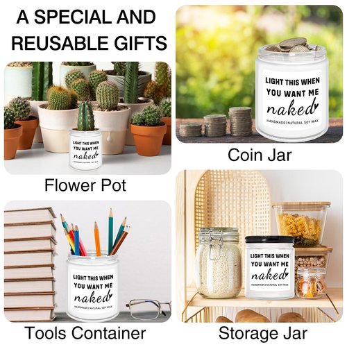 Homsolver Gifts for Him Boyfriend Husband Men, Funny Birthday Anniversary Christmas Valentines Romantic Gifts for Him, Boyfriend, Husband, Naughty Unique Lavender Candle
