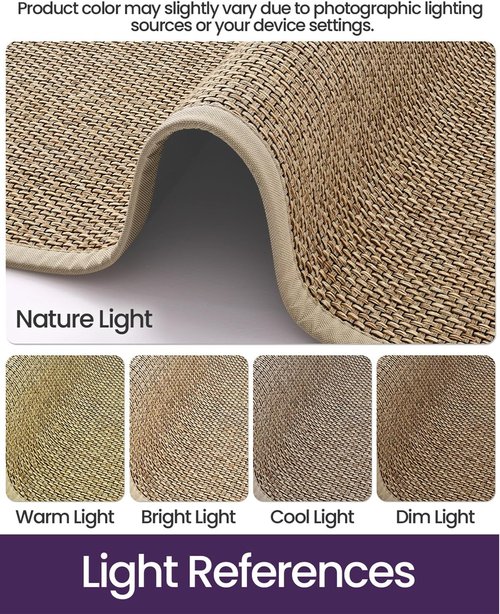 DEXI Ultra Thin Indoor Door Mat - Non-Slip Rubber Backing | Easy-Clean Dirt Trapper, 24x36, Beige