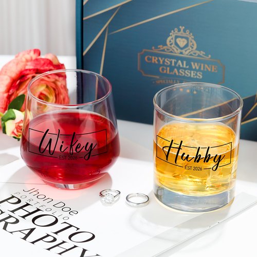 YENCHORN Wedding Gifts for Couples Mr and Mrs Gifts Wedding Gift for Newlyweds Bridal Shower Gift for Bride and Groom Just Married Presents for Hubby and Wifey Newly Wed Presents for Him and Her