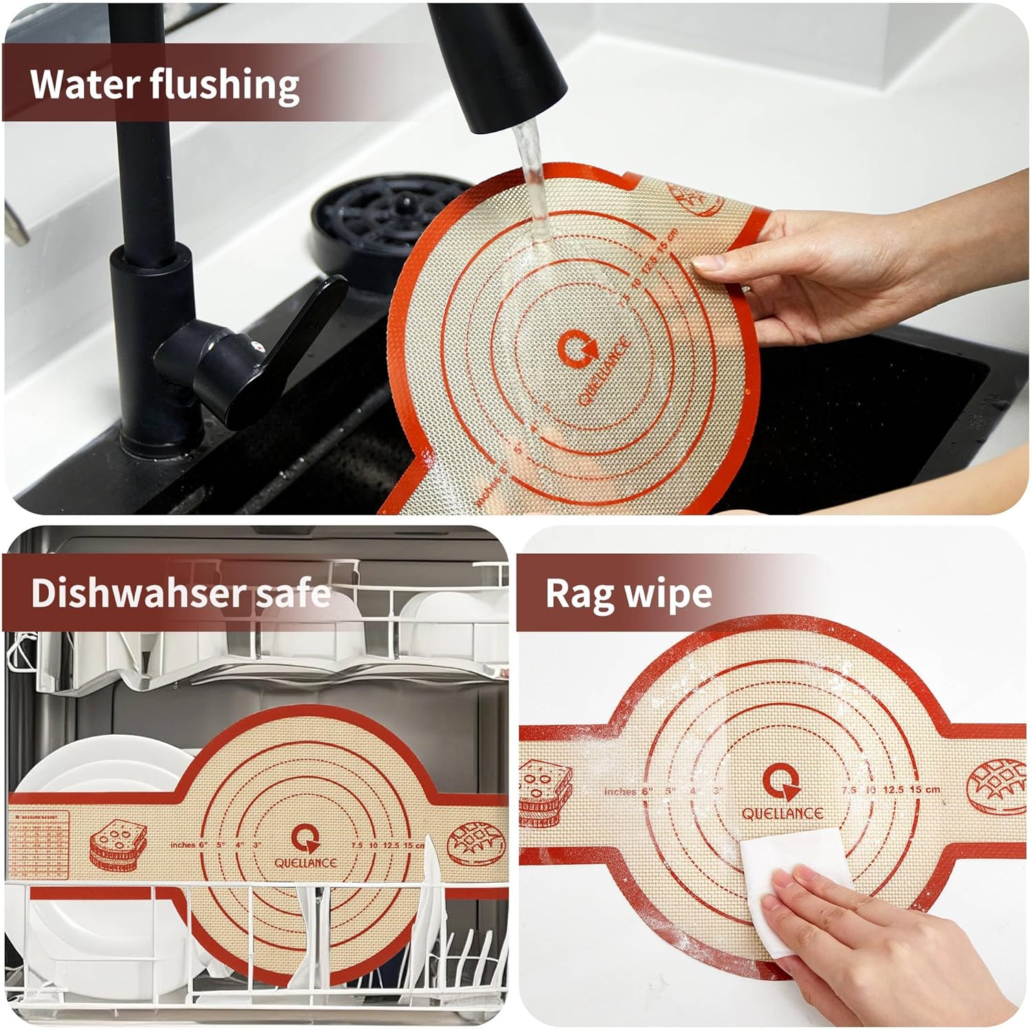 Skiennix Silicone Sourdough Bread Sling Mat - Non-Stick Baking Slings for Dutch Oven | 2-Pack, Durable & Reusable