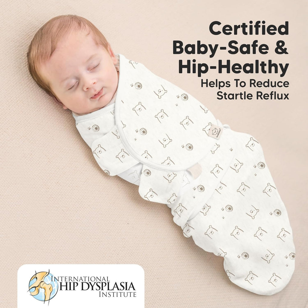 Skiennix Baby Swaddle Sleep Sacks - 3-Pack Zippered Swaddles for Newborns 0-3 Months | Soft & Durable Design