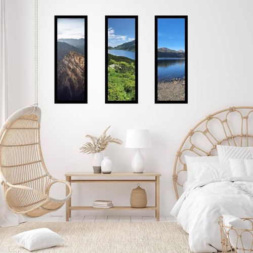 JCJMY 13.5x40 Black Picture Frame - Versatile Horizontal & Vertical Wall Gallery Display