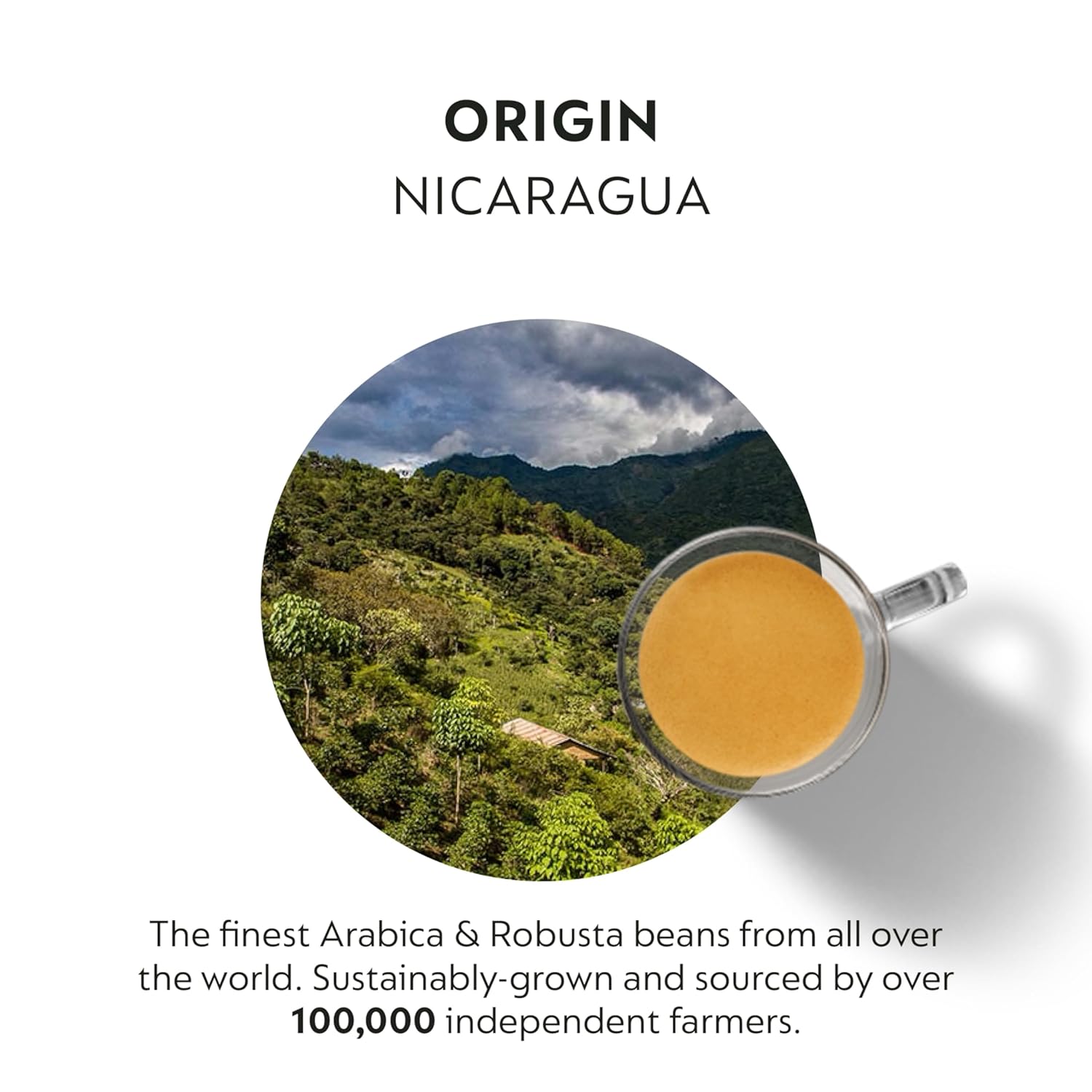 Nespresso Nicaragua Master Origin Capsules - Medium Roast Coffee Pods | 50 Count