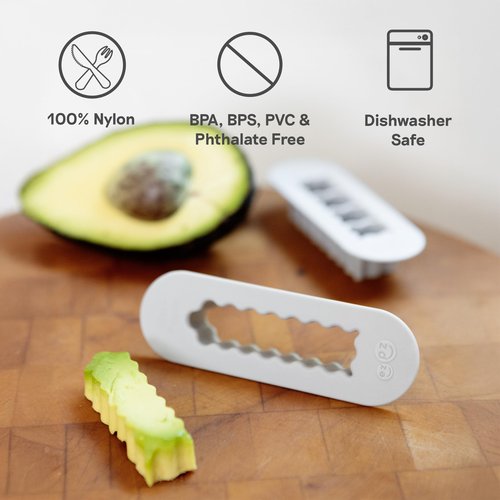 ezpz Baby-Led Weaning Food Cutters (2 pack in Sage) - 6 / 9 Months + - Food Prep for Infants
