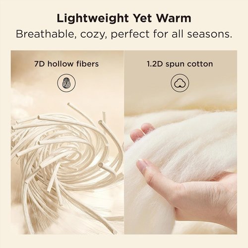 Bedsure Queen Size Comforter - All Season Quilted Down Alternative Duvet, Machine Washable, 88 x 88 Inches | White