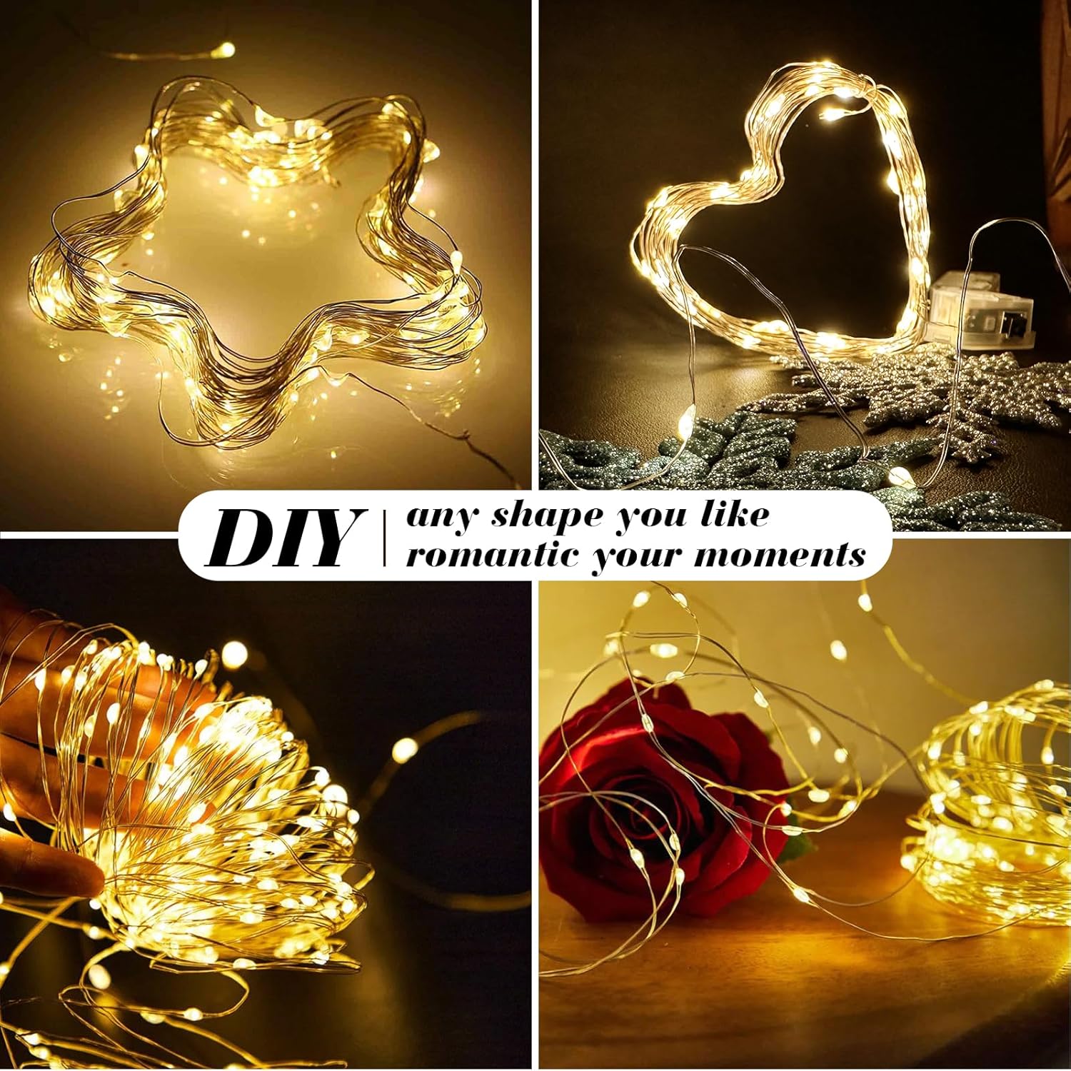 ZGWJ Fairy Lights - 8 Pack Battery Operated 7ft Mini LED String Lights | 3 Modes for DIY & Events